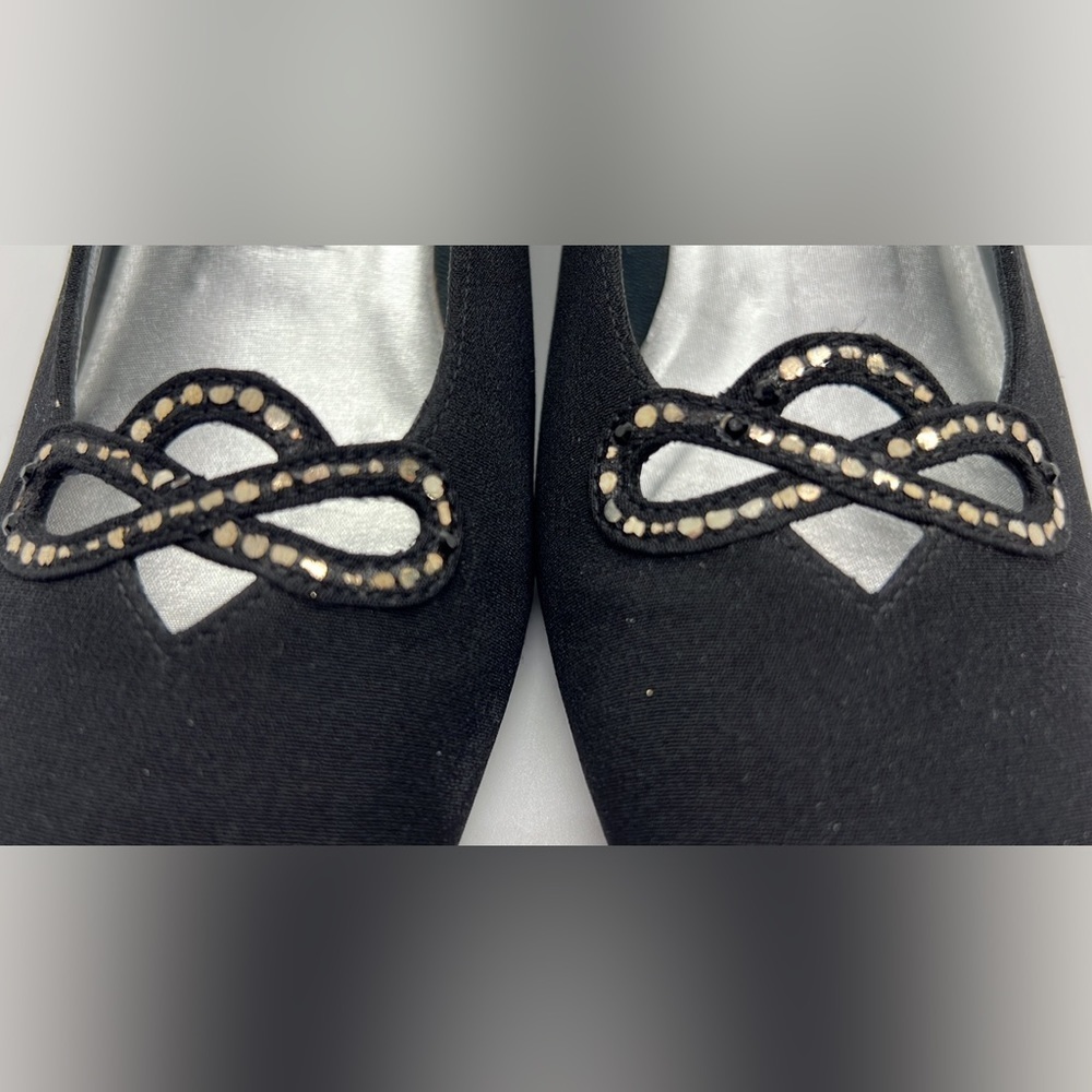 Stuart Weitzman Peau Bow Block Heels Sz 5 - image 3